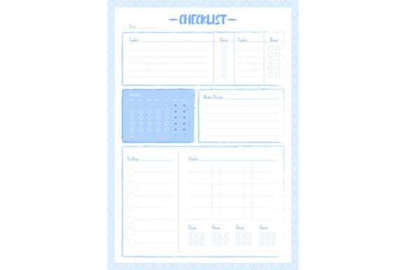 Download Blue Checklist Creative Planner Page - Checklist Collection