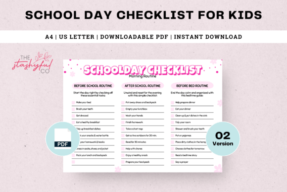 Download SchoolDay Checklist for Kids - Checklist Collection