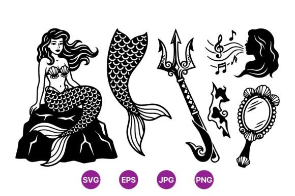 Download Vintage Mermaid Illustration Pack - Vintage mermaid Collection