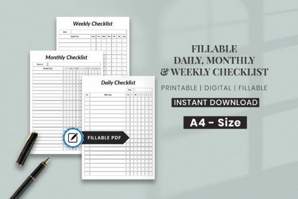 Download Free Daily Monthly &amp; Weekly Checklist - Checklist Collection