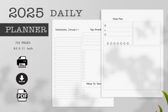 Download 2025 Daily Planner | Printable - Premium Resources